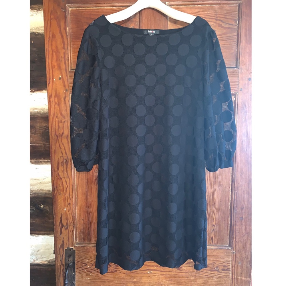 Style and Co Black Polka Dot Dress